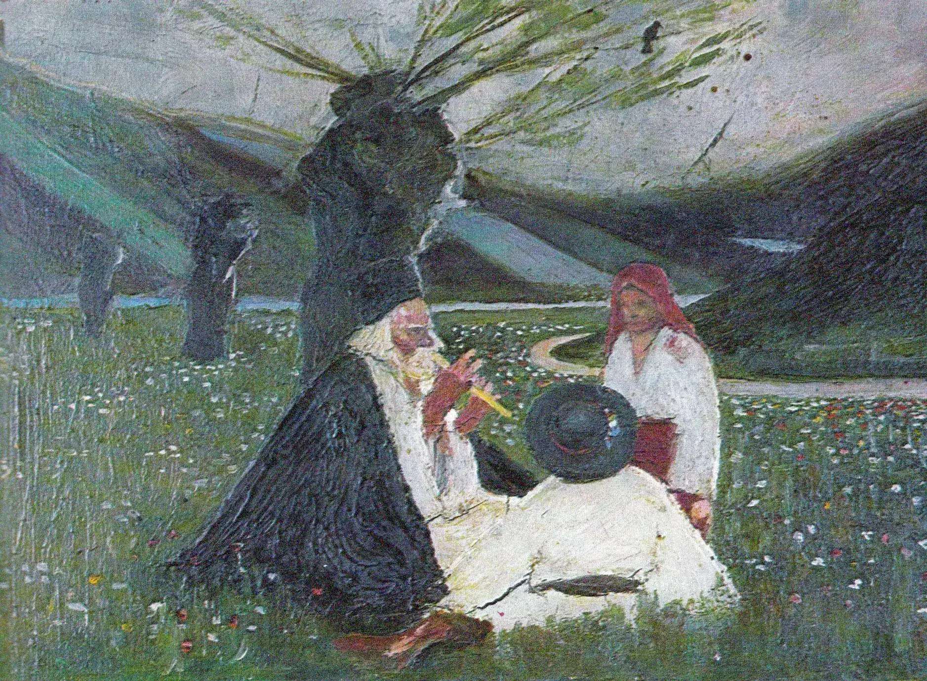 A family of shepherds, a painting by Lascăr Vorel
